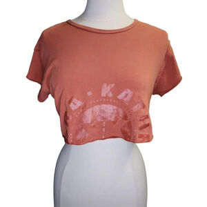 Gymshark x KK Fit Collab KK Twins Raw Crop Top Orange Size Medium